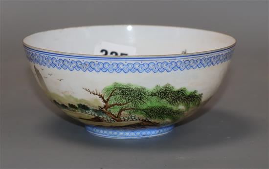 A Chinese egg shell porcelain bowl Diameter 14cm